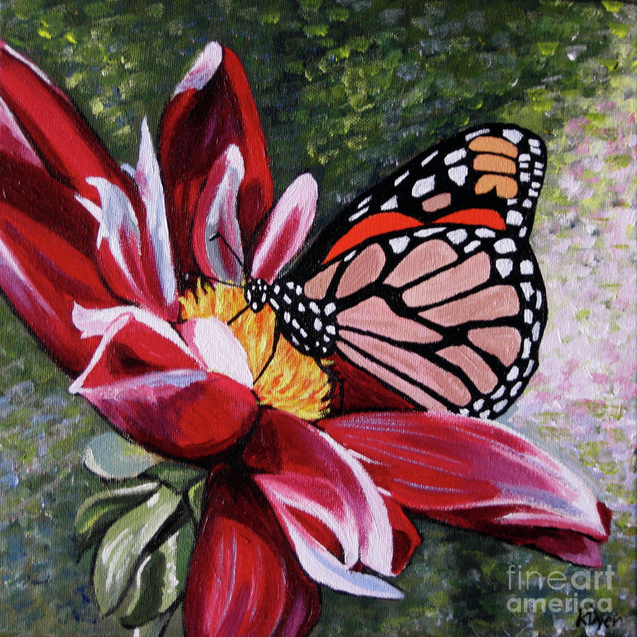 Butterfly On Flower Painting at PaintingValley.com | Explore collection ...