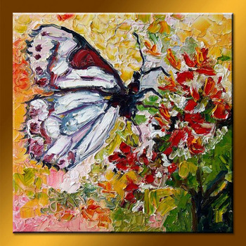 Butterfly On Flower Painting at PaintingValley.com | Explore collection ...