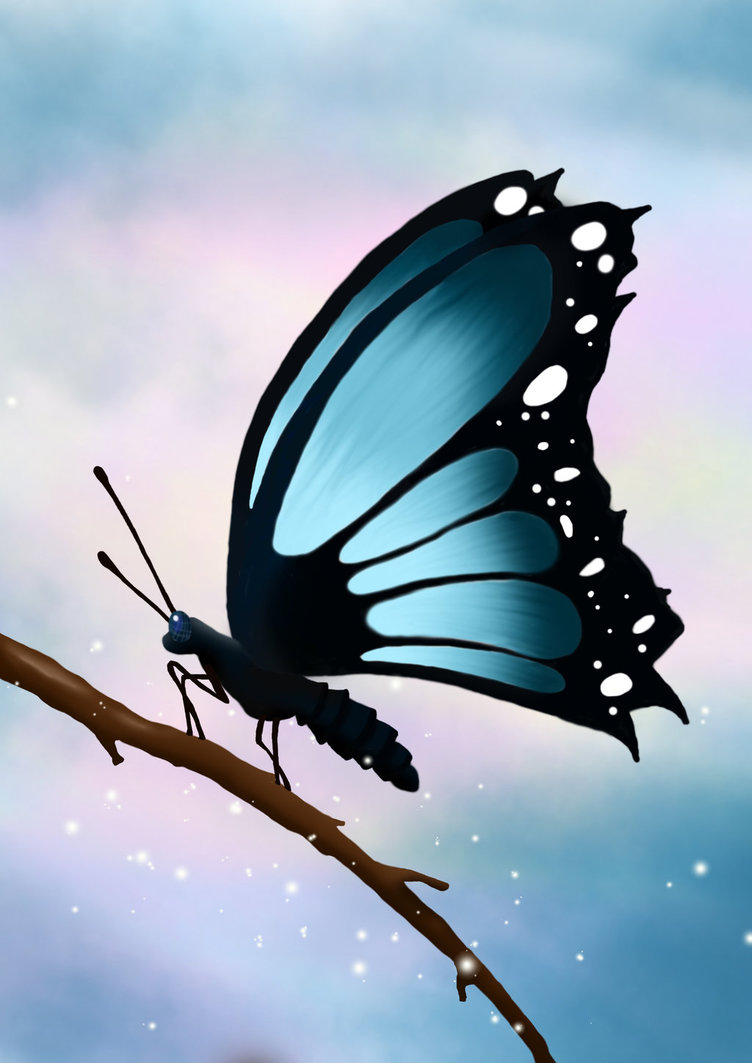 752x1063 Digital Painting Butterfly By Danischoko - Butterfly Painting