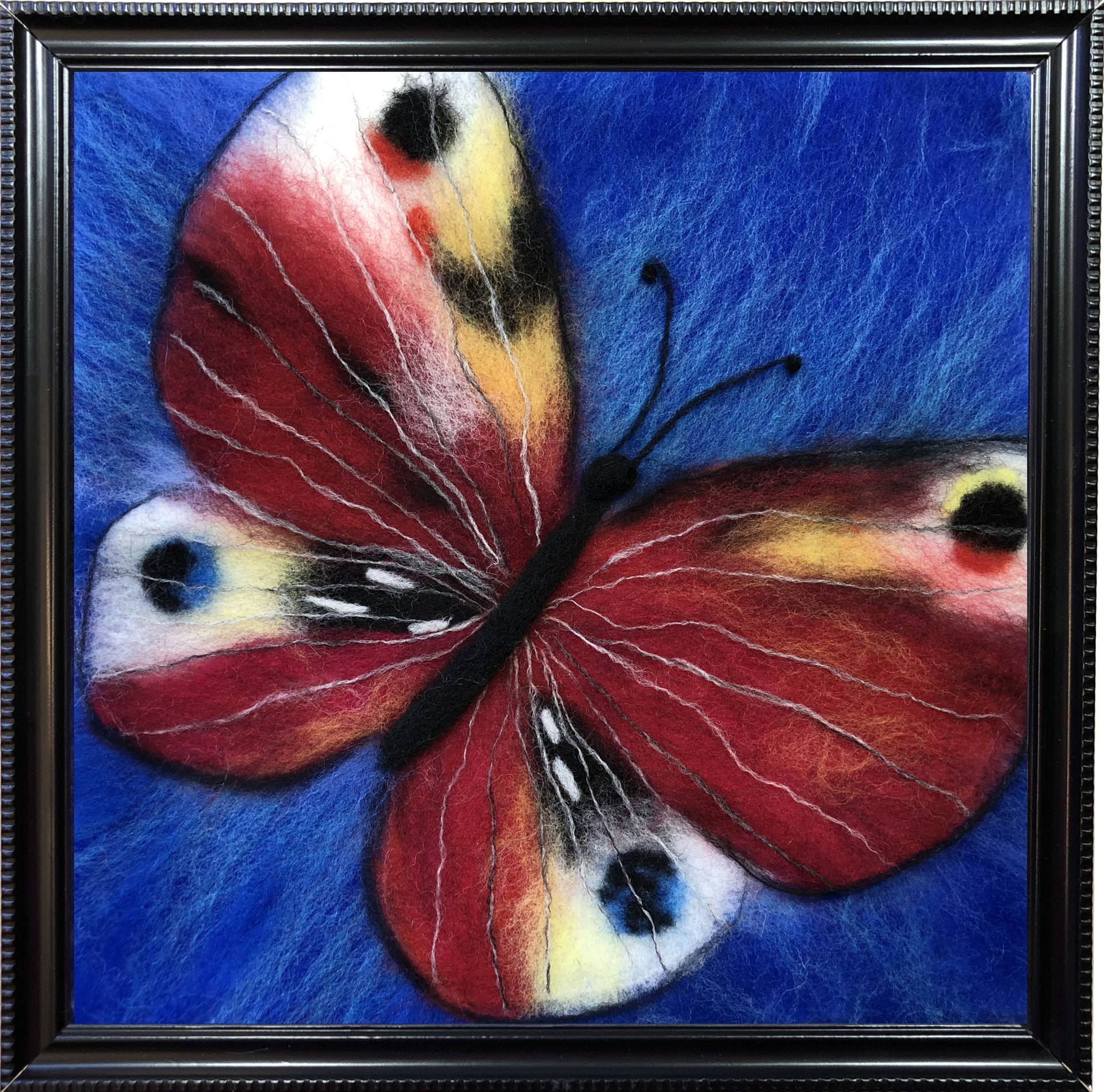 1920x1898 Saatchi Art Wool Painting Butterfly Painting By Oksana Ball - Butterfly Painting