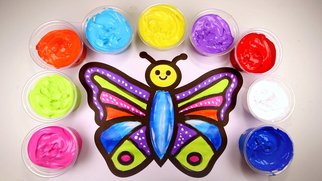 1280x720 Colorful Fun Butterfly Painting For Kids Painting For Children - Butterfly Painting For Kids