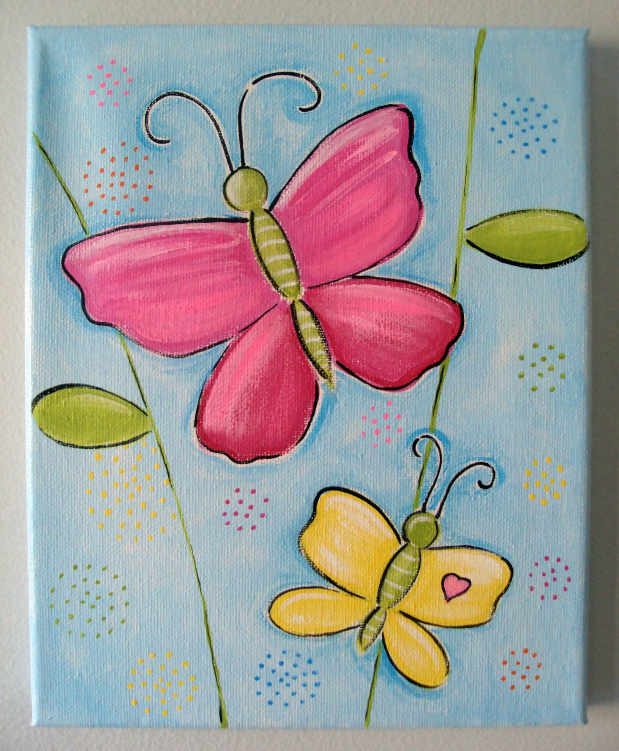 1236x1500 8x10 Butterfly Canvas Paint Amp Sip Butterfly - Butterfly Painting For Kids