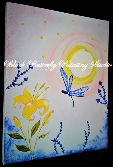 375x554 Kids Event Black Butterfly Painting Studio - Butterfly Painting For Kids