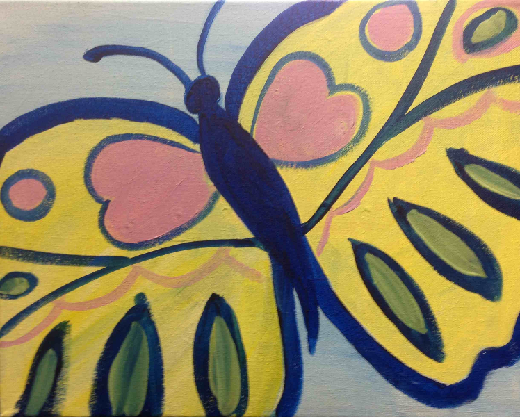 748x600 Kids Paintings Painting And Pinot - Butterfly Painting For Kids