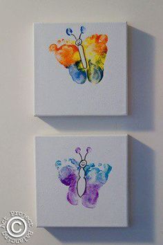 236x354 Mother's Day Craft Roundup Footprints, Butterfly - Butterfly Painting For Toddlers