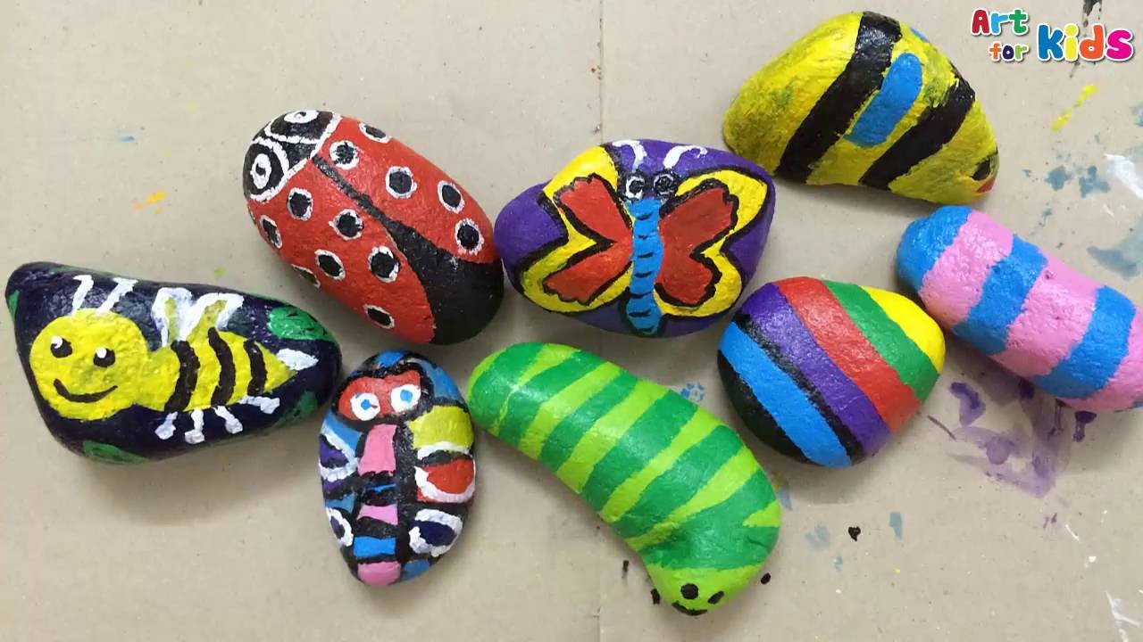 1280x720 Rock Painting For Kids Stone Painting For Kids How To Paint - Butterfly Painting For Toddlers