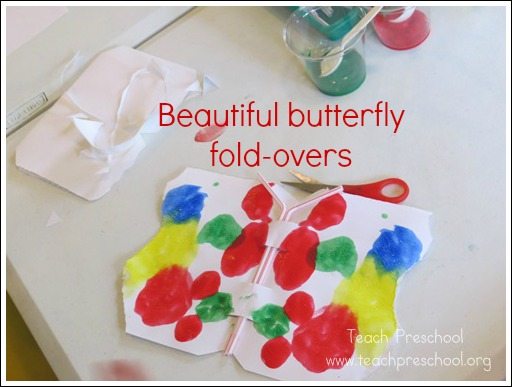 512x387 Beautiful Butterfly Fold Overs Teach Preschool - Butterfly Painting For Toddlers