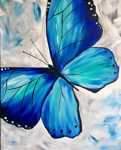 402x500 Slate Cafe 04242018 Paint Nite Event - Butterfly Painting Images