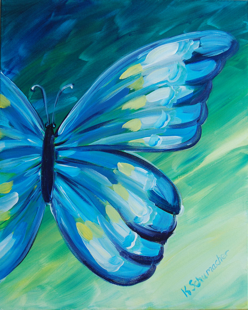 800x1000 Blue Butterfly Painting Party Thurs February 23rd 7 Pm In Niceville - Butterfly Painting Images