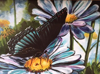 350x258 Butterfly Paintings Paintings That Make You Smile - Butterfly Painting On Canvas