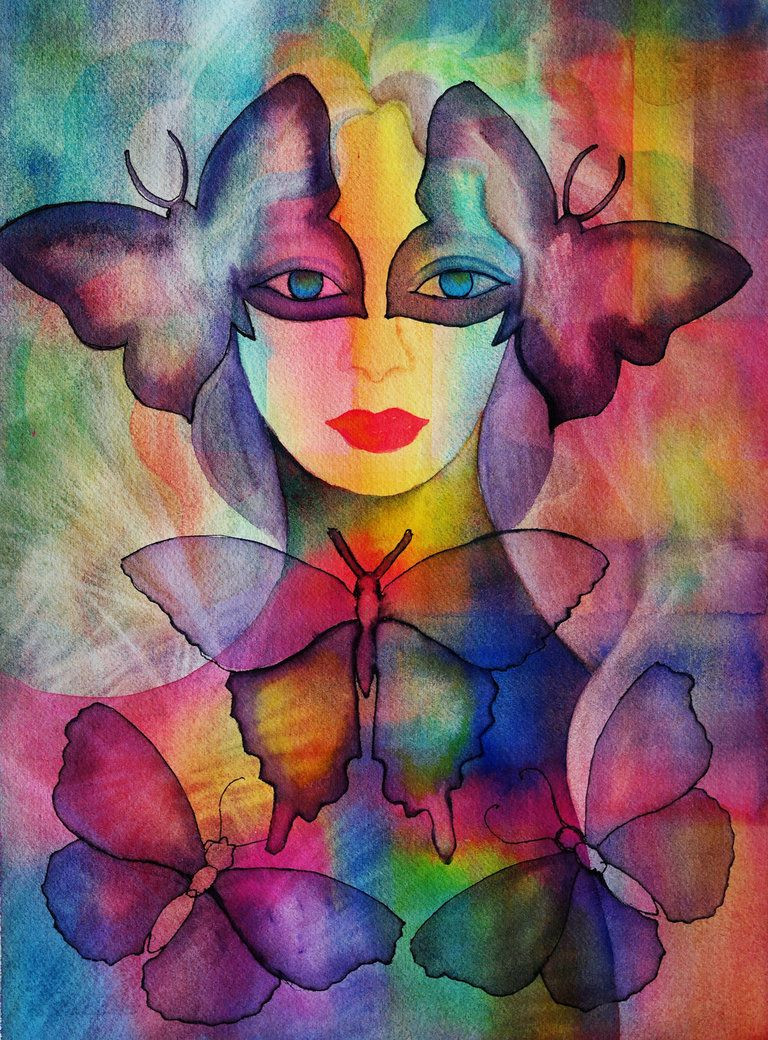 768x1040 Butterfly Painting On Canvas Fresh Lady Butterfly By - Butterfly Painting On Canvas