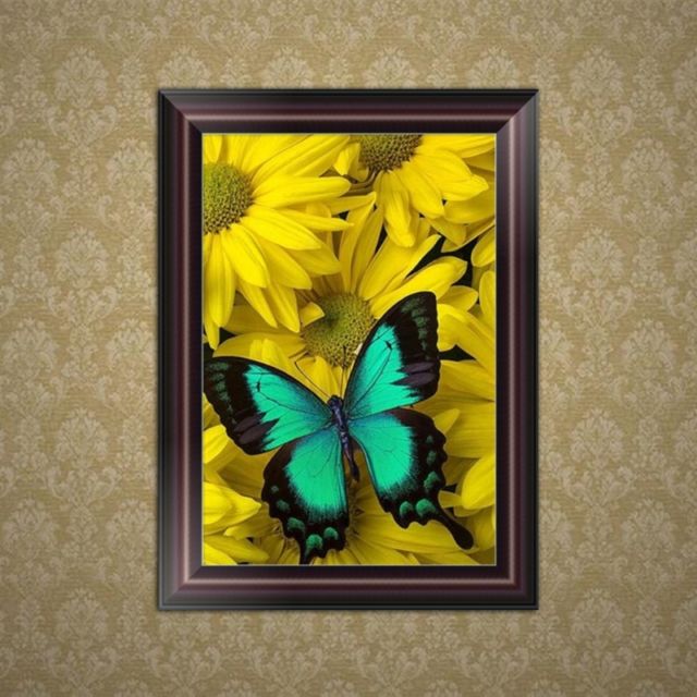 640x640 Diy 5d Diamond Embroidery Butterfly Painting Cross Stitch Home - Butterfly Painting Pictures