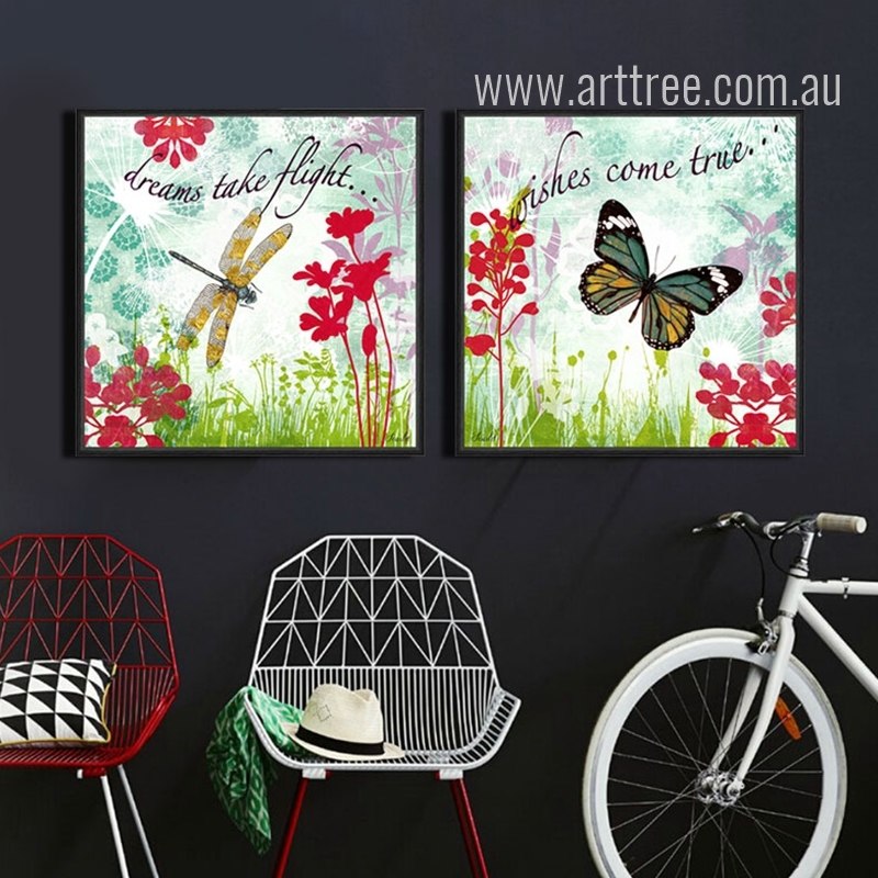 800x800 Dream Dragonfly, Wishes Butterfly - Butterfly Painting Pictures