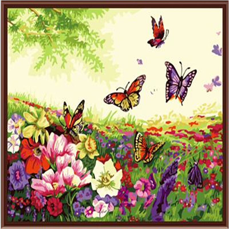 800x800 Vintage Home Decor Wall Art 4050 Acrylic Oil Paintings Flower - Butterfly Painting Pictures