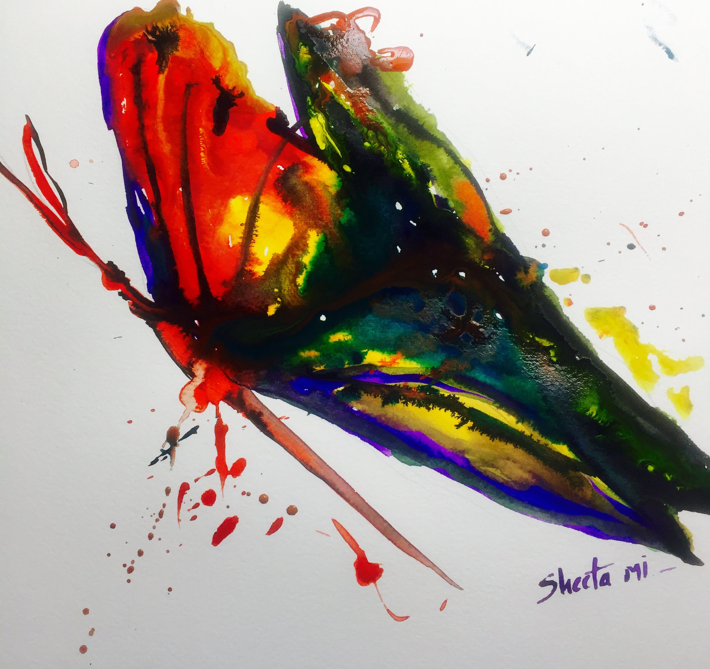 2448x2305 Watercolor Butterfly Painting Tutorial - Butterfly Watercolor Painting