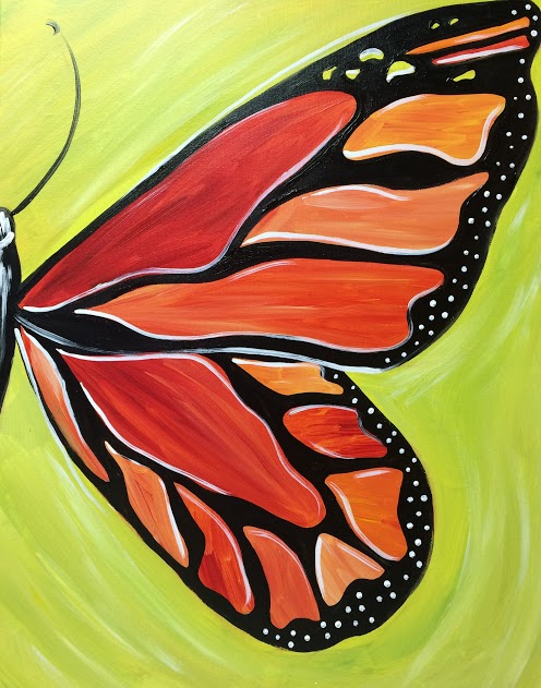 496x631 Gallery Corks Amp Colors Studio - Butterfly Wing Painting