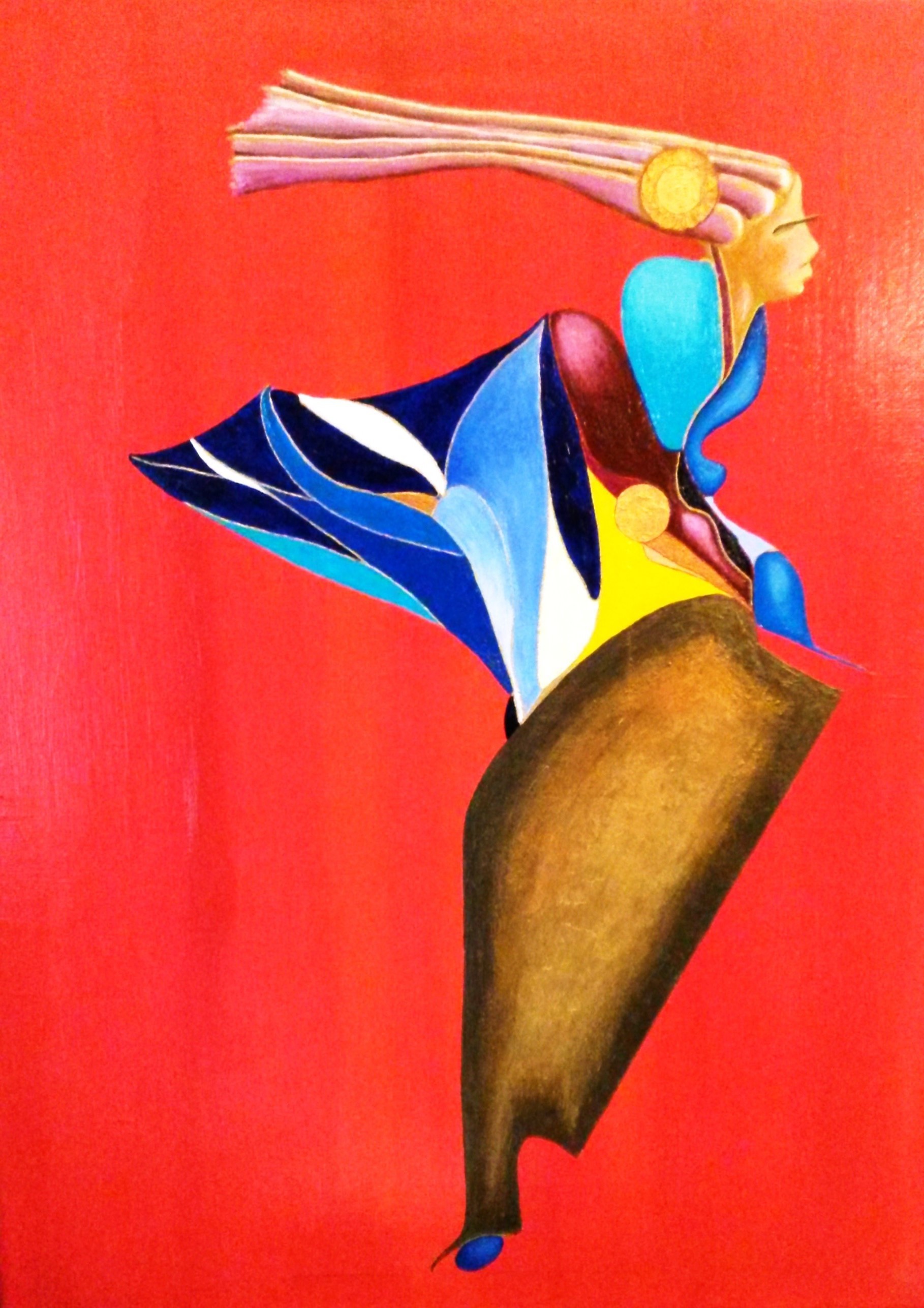 1818x2573 Mark Pol Artwork Butterfly Woman Original Painting Acrylic - Butterfly Woman Painting