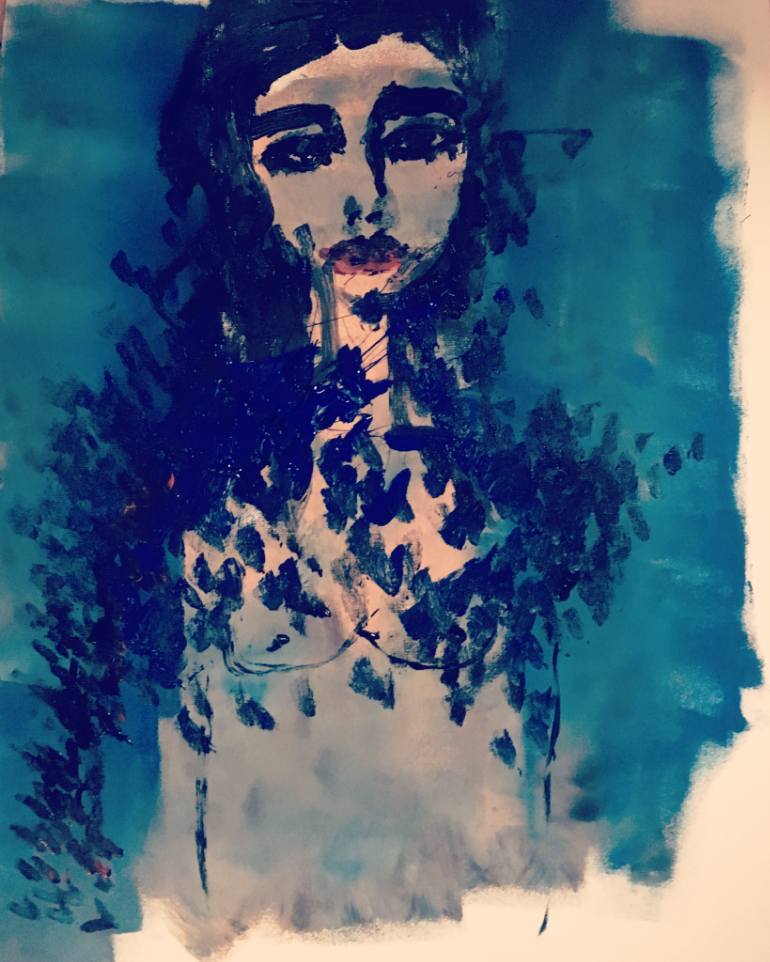 770x962 Saatchi Art Butterfly Woman Painting By Emma Visca - Butterfly Woman Painting