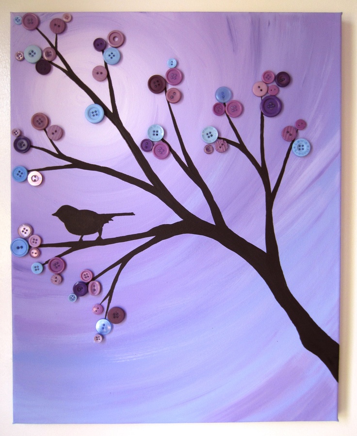 736x898 233 Best Canvas Amp Wall Art Images On Canvas Art - Button Painting