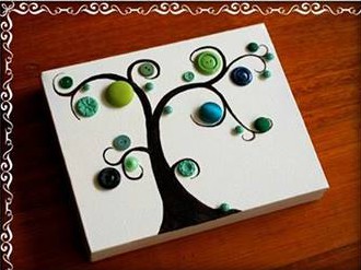 330x247 Painting Fabdiy - Button Painting