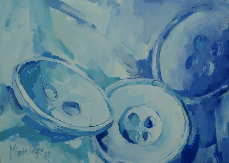 770x550 Saatchi Art Button Space 5 Painting By Miriam Montenegro - Button Painting