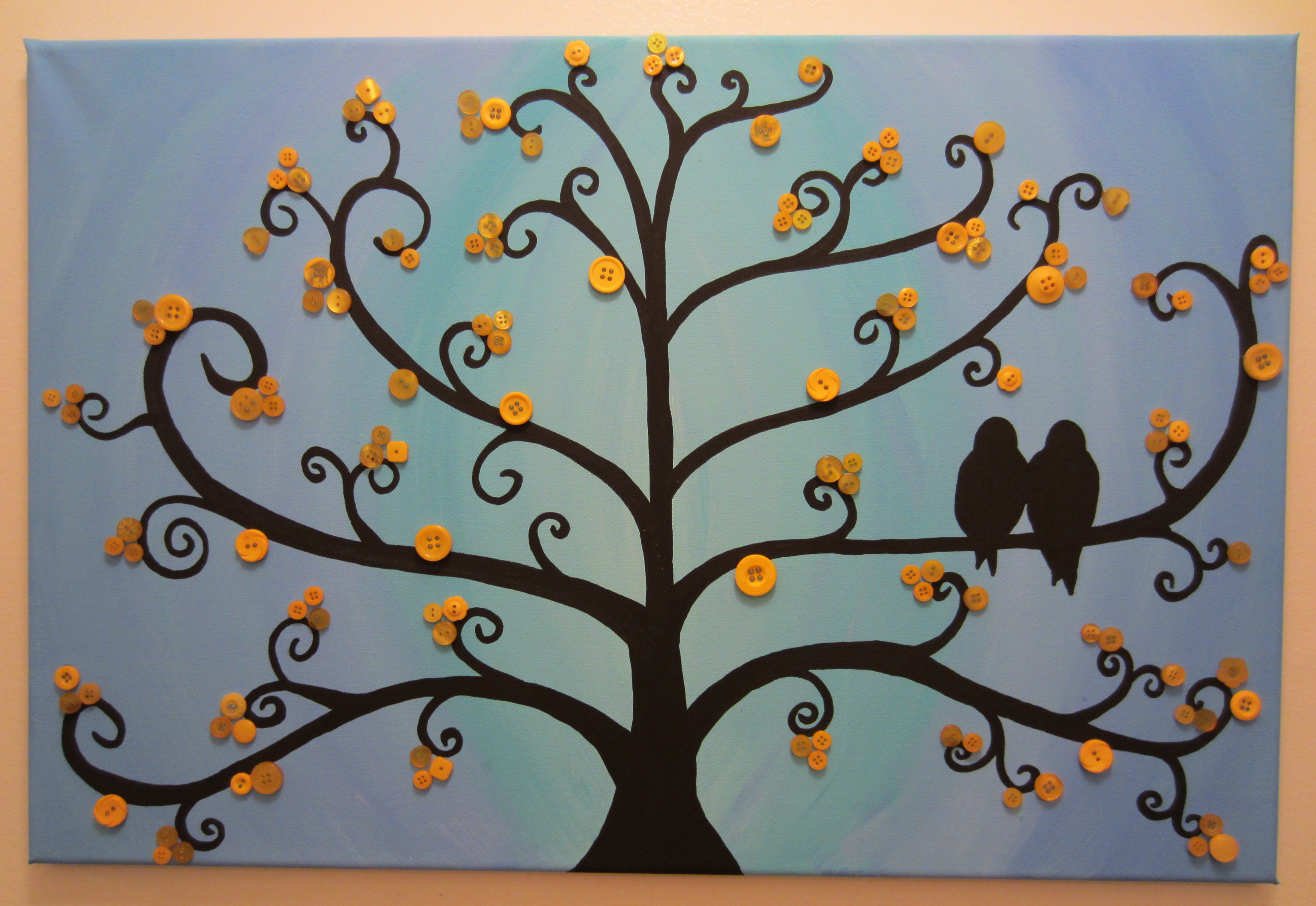3909x2692 Wordless Wednesday Love Birds Busted Button - Button Painting