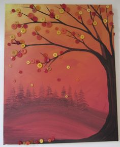 236x289 Button Tree On A Breezy Day. Crafty Button Tree - Button Tree Painting