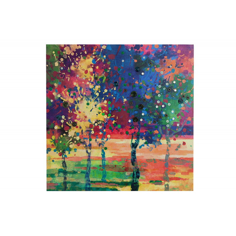 800x800 Canvas Painting Button Tree 60x60 - Button Tree Painting