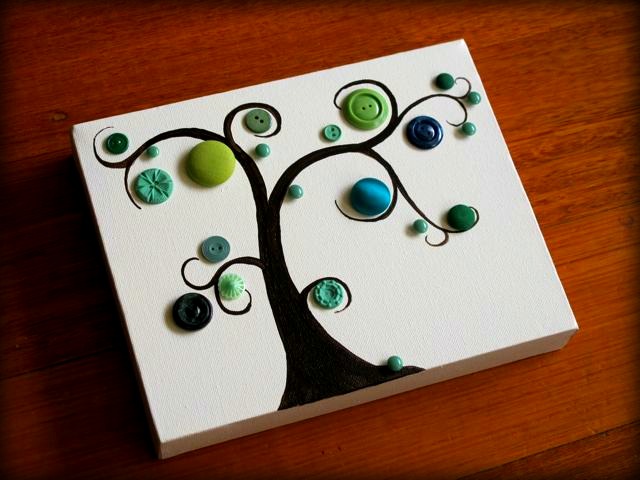 640x480 Jodi Wiley Sketchblog Button Tree Tutorial - Button Tree Painting