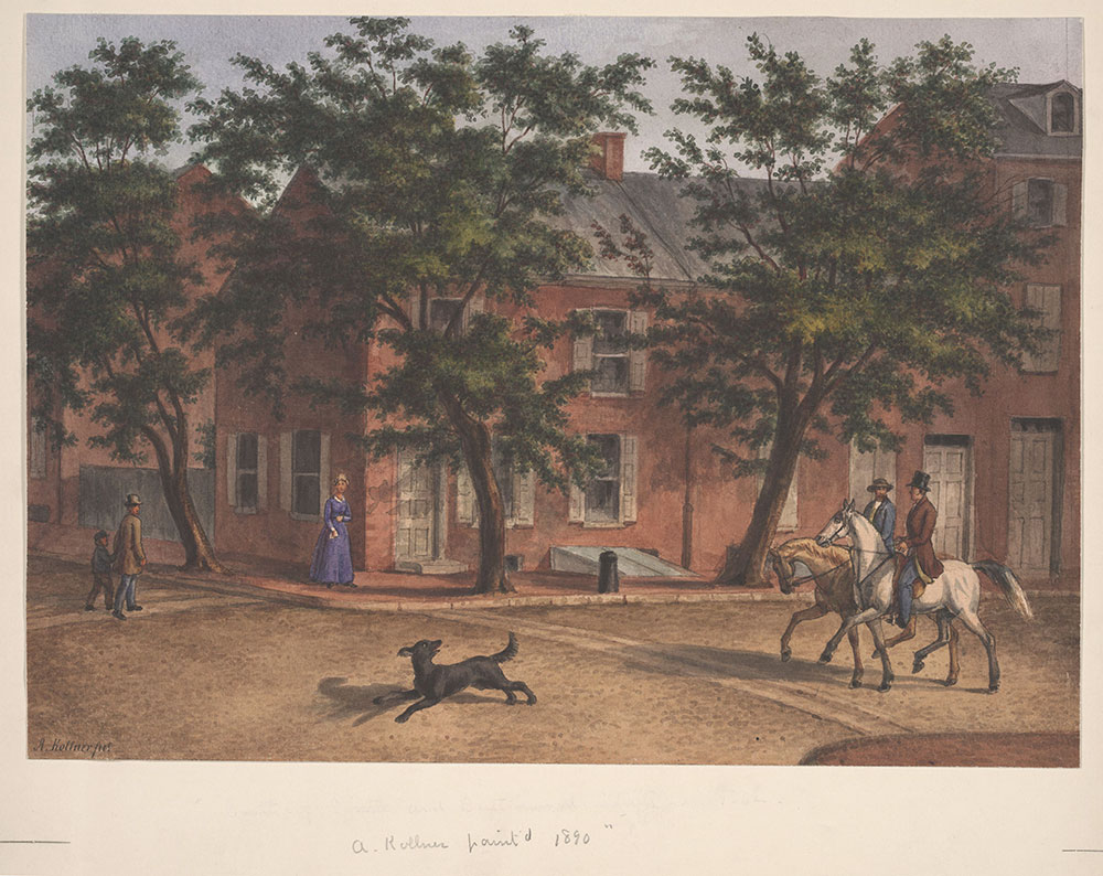 1000x794 Corner Of Sixth And Buttonwood Streets In 1862 - Buttonwood Painting