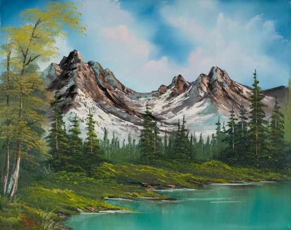 600x475 Sawtooth Saddle Painting - Buy A Genuine Bob Ross Painting