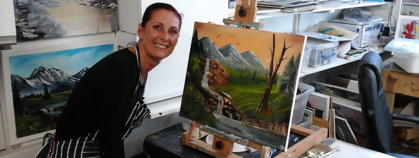 1400x530 Art Classes Near Me Painting Classes Painting Courses - Buy A Genuine Bob Ross Painting