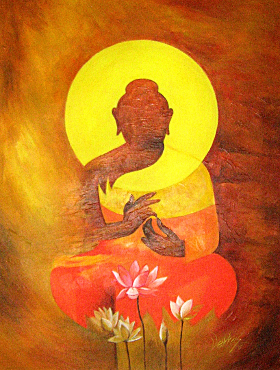 969x1280 Buy Abstract Buddha By Vekkas Mahalley@ Rs. 7190. Code - Buy Abstract Painting