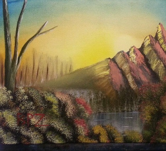 574x521 How Watching Bob Ross Can Help Ease Your Anxiety Authentic Self - Buy Authentic Bob Ross Painting