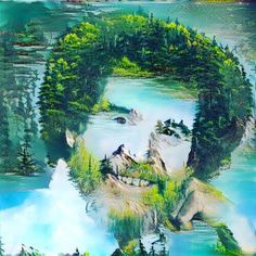236x236 A Happy Little Binary Tree Learning To Code From Bob Ross - Buy Authentic Bob Ross Painting