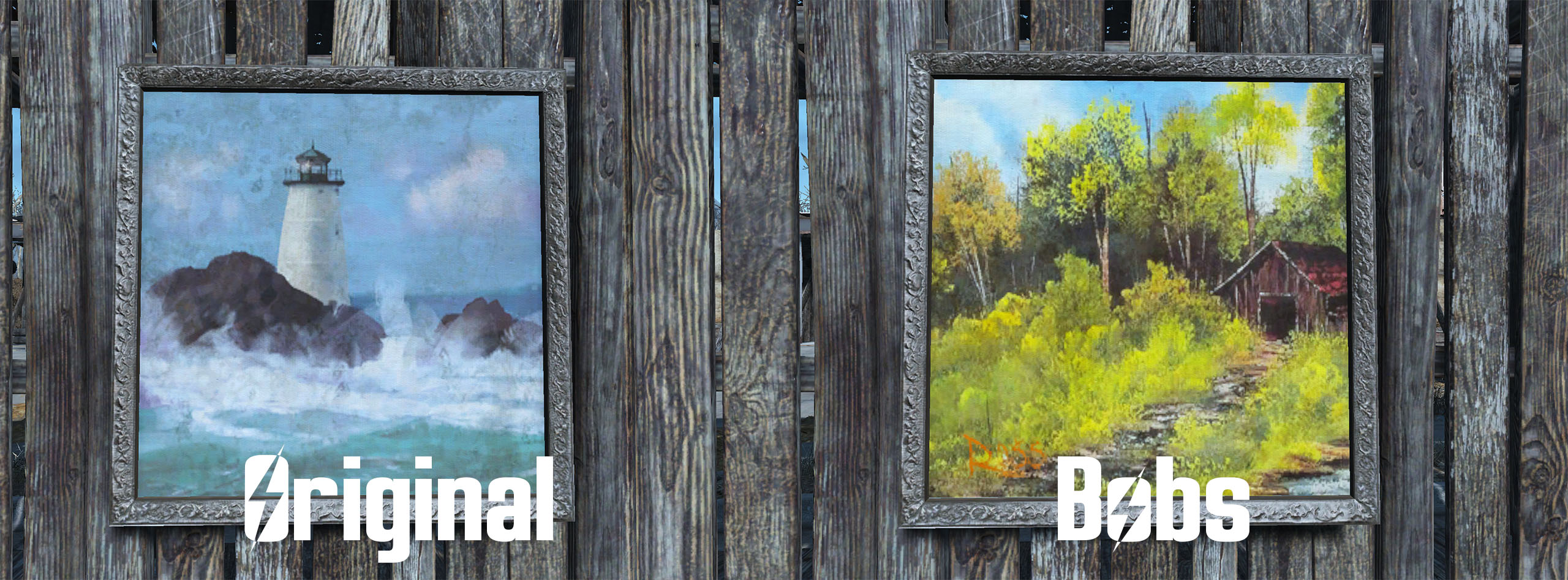 2560x947 Bob Ross Happy Little Paintings - Buy Authentic Bob Ross Painting