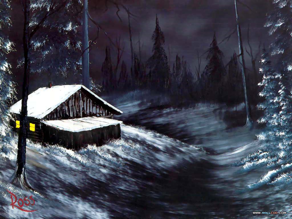 1024x768 The Joy Of Painting With Bob Ross Winter, Mountains Amp Snow - Buy Bob Ross Painting