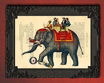 355x282 Buy Elephant With His Friends Print Art Painting 7.67x11.61in19.5 - Buy Elephant Painting