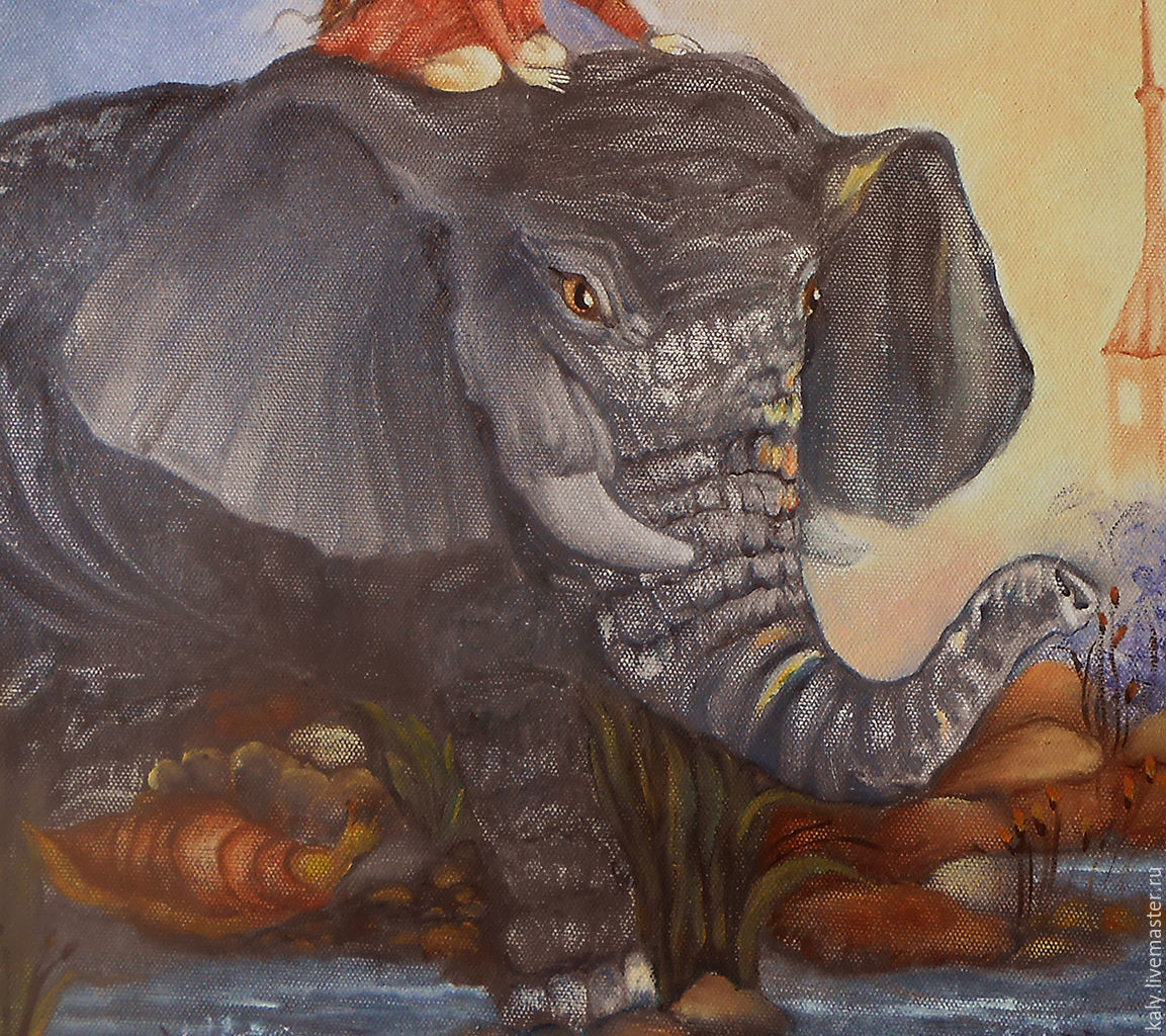 1153x1024 Gir And Elephant Painting Animal Painting Elephant Wall Art Shop - Buy Elephant Painting