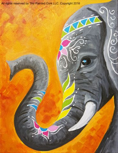 388x500 Sacramento Studio 722 Jaipur Elephant ~ Bogo ~ Buy One Get One - Buy Elephant Painting