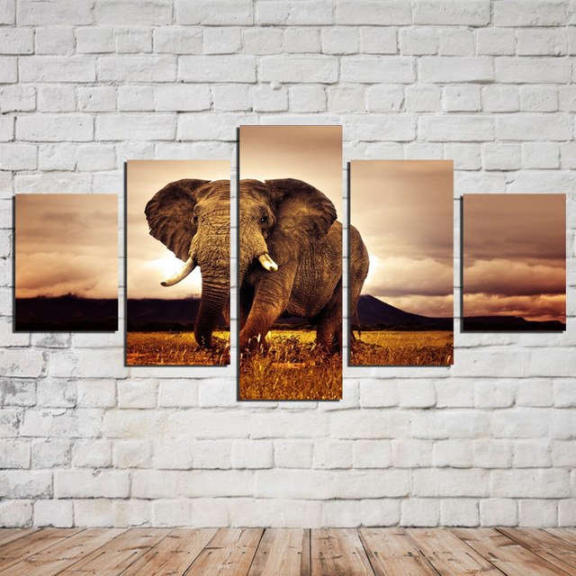 640x640 Buy Elephant Paintings For Living Room Wall - Buy Elephant Painting