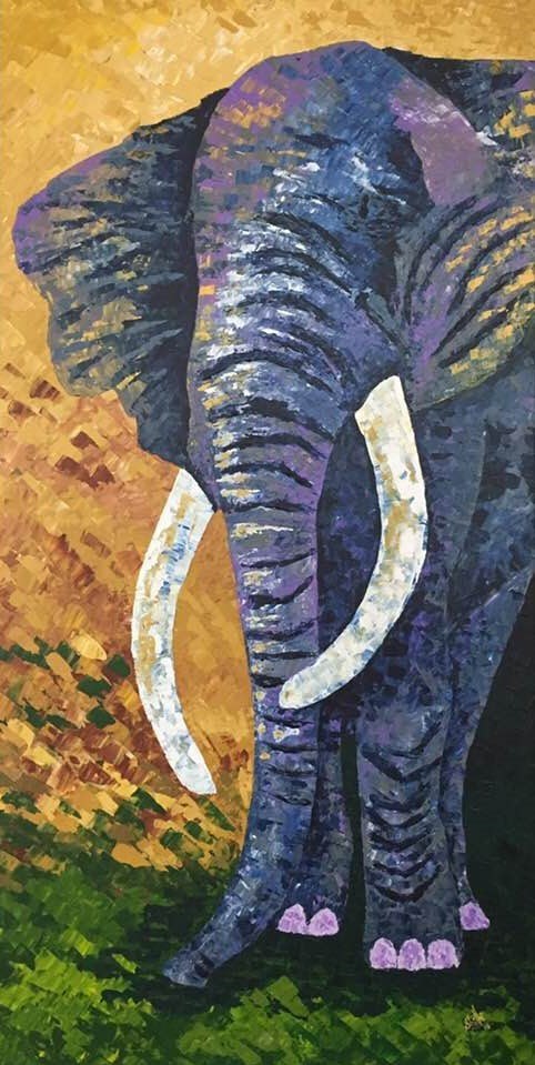 482x959 Buy Elephant Handmade Painting By Shilpi Patel. Code - Buy Elephant Painting
