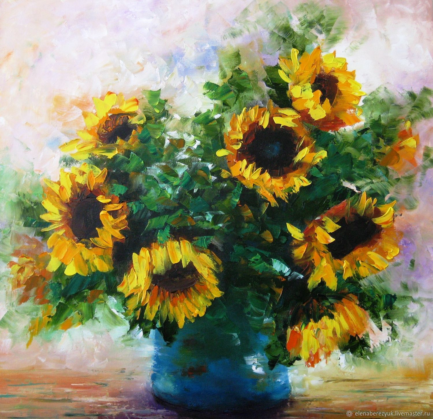 1500x1454 Oil Painting On Stretched Canvas Sunflowers Still Life - Buy Flower Painting