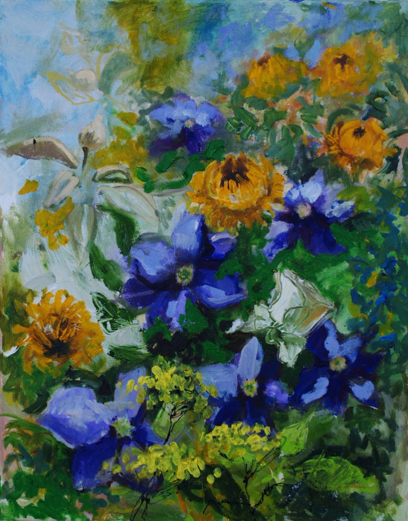 800x1022 Buy Clematis Flower - Buy Flower Painting