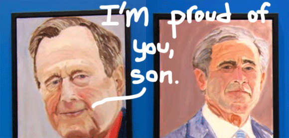 580x278 George W. Bush's Self Portrait Captures His Boyish Charm Amp Not - Buy George Bush Painting