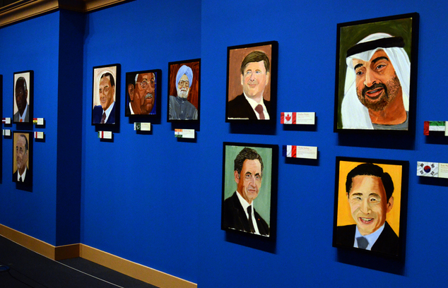 634x408 Bush Exhibits Paintings Of World Leaders Musharraf, Karzai Don'T - Buy George Bush Painting