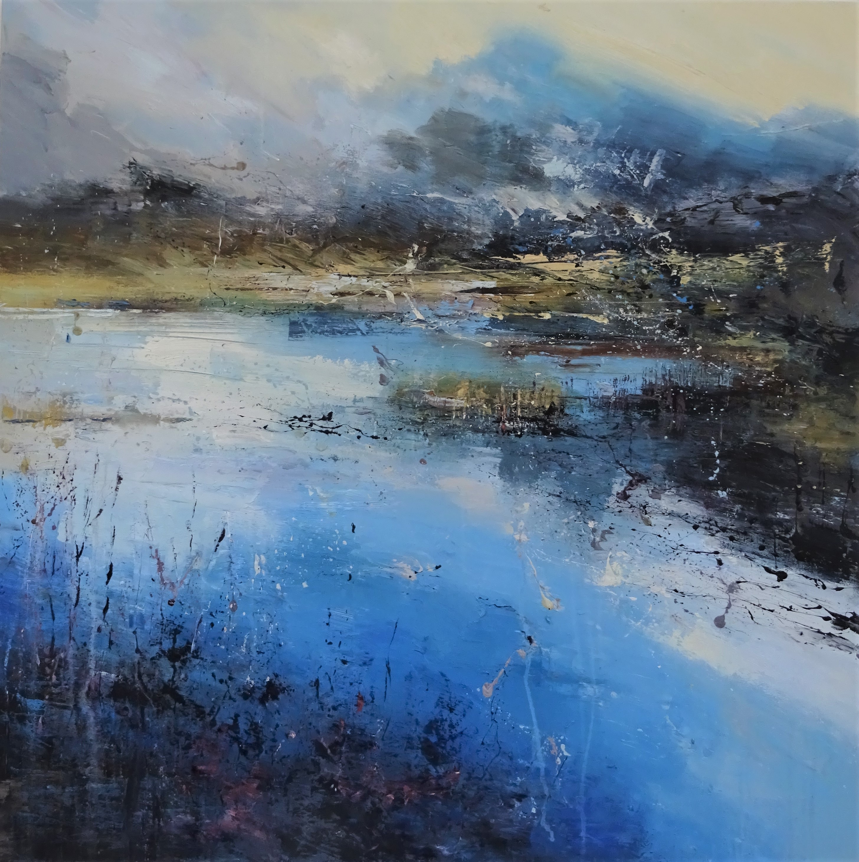 2912x2923 Claire Wiltsher Artist Blue Painting Waterscape Landscape - Buy Landscape Painting