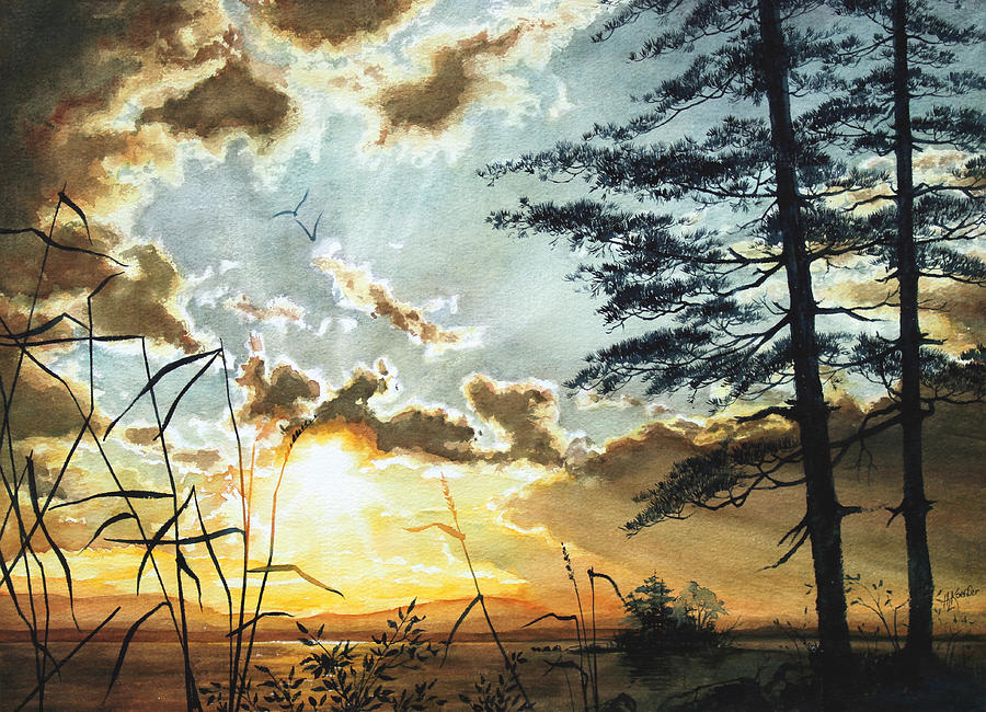900x650 Muskoka Dawn Painting By Hanne Lore Koehler - Buy Landscape Painting