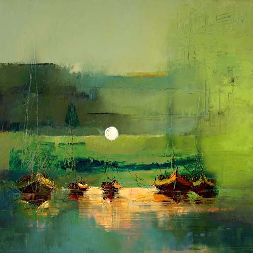 500x500 Buy Creative Landscape By Vekkas M@ Rs. 8590. Code - Buy Landscape Painting