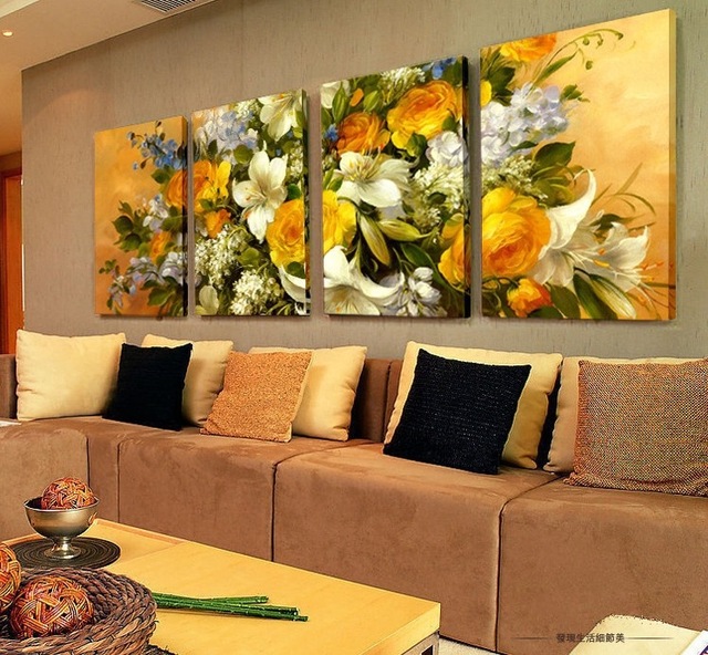 640x592 E Buy]oil Painting Wall Art Beautiful Flowers Decoration Abstract - Buy Oil Painting